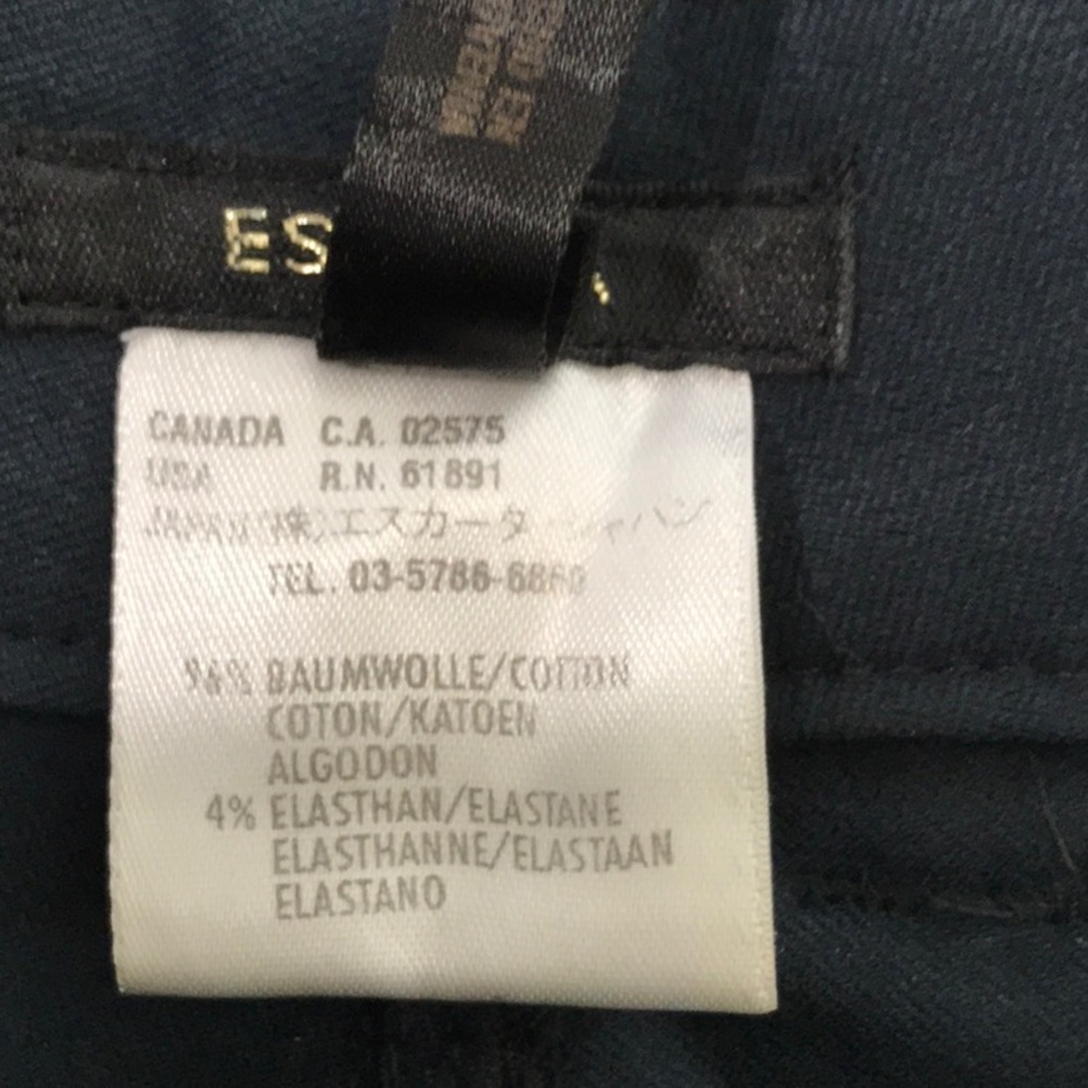 Escada Milano Strip Straight Pant Navy Nwot J7 View 5